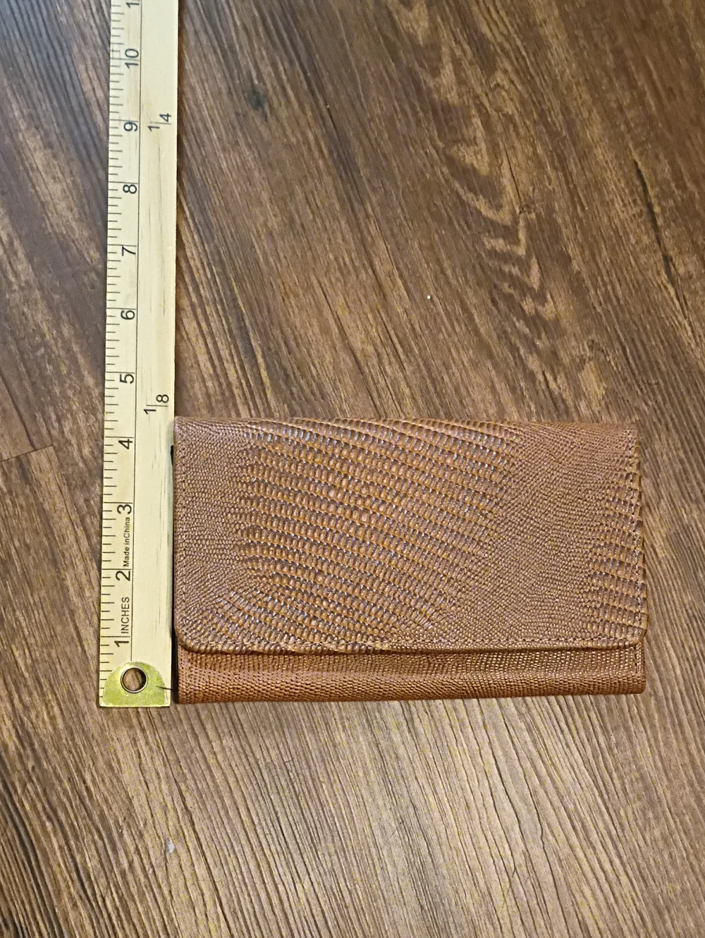 Textured Brown Women's Genuine Leather Clutch Wallet Multi Compartment